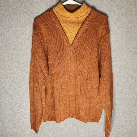 Vtg Sears Wool Mohair Blend Mock Neck